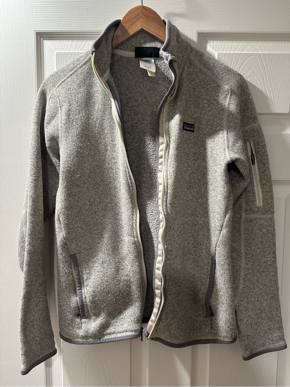 Patagonia Light Gray Full-Zip Fleece Jacket